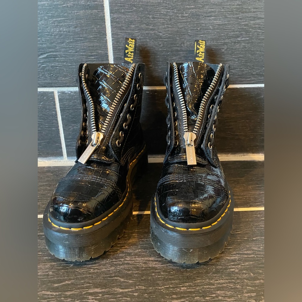 Crocodile Embossed Doc Marten boots